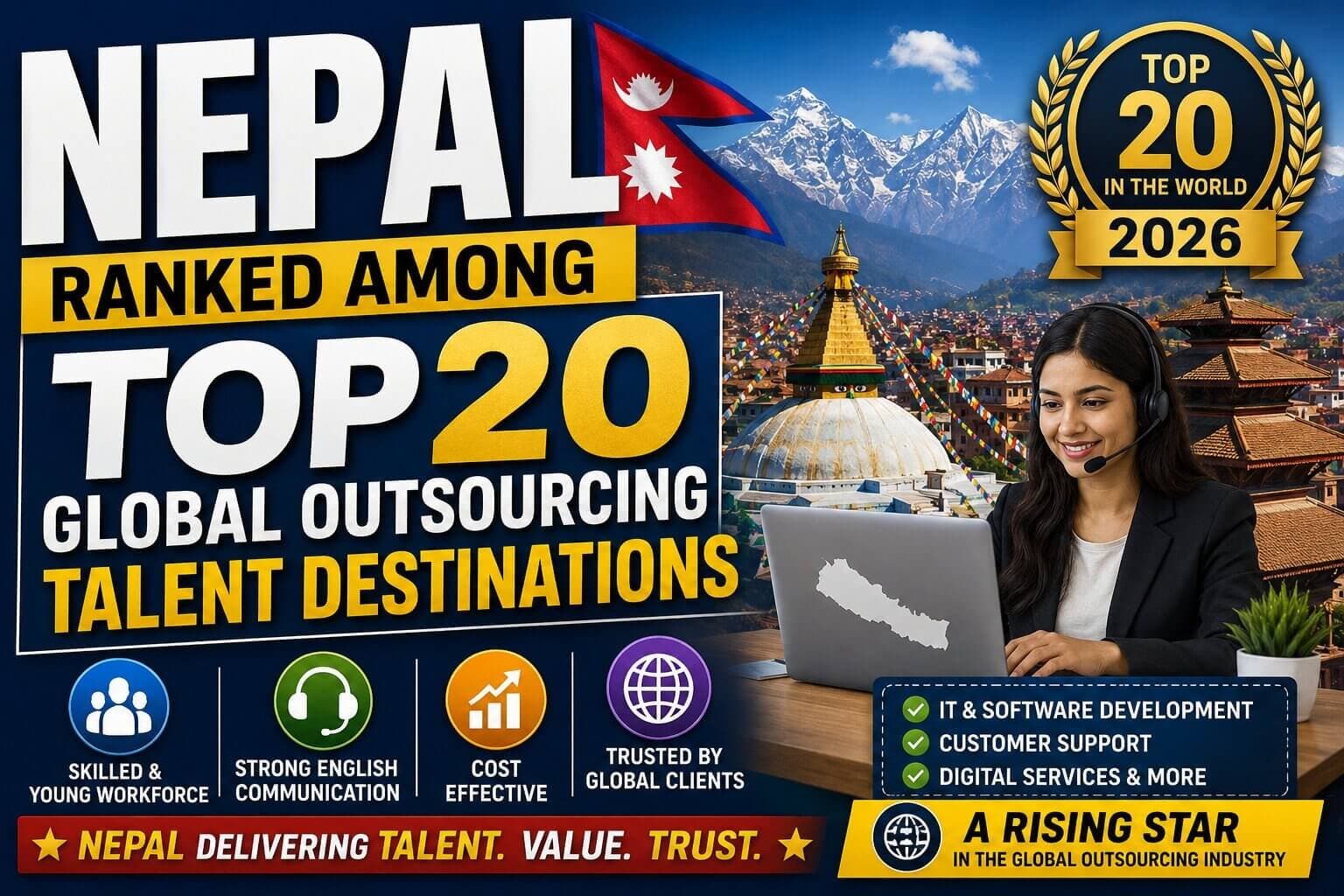 Nepal Ranked Among Top 20 Global Outsourcing Talent Destinations in 2026