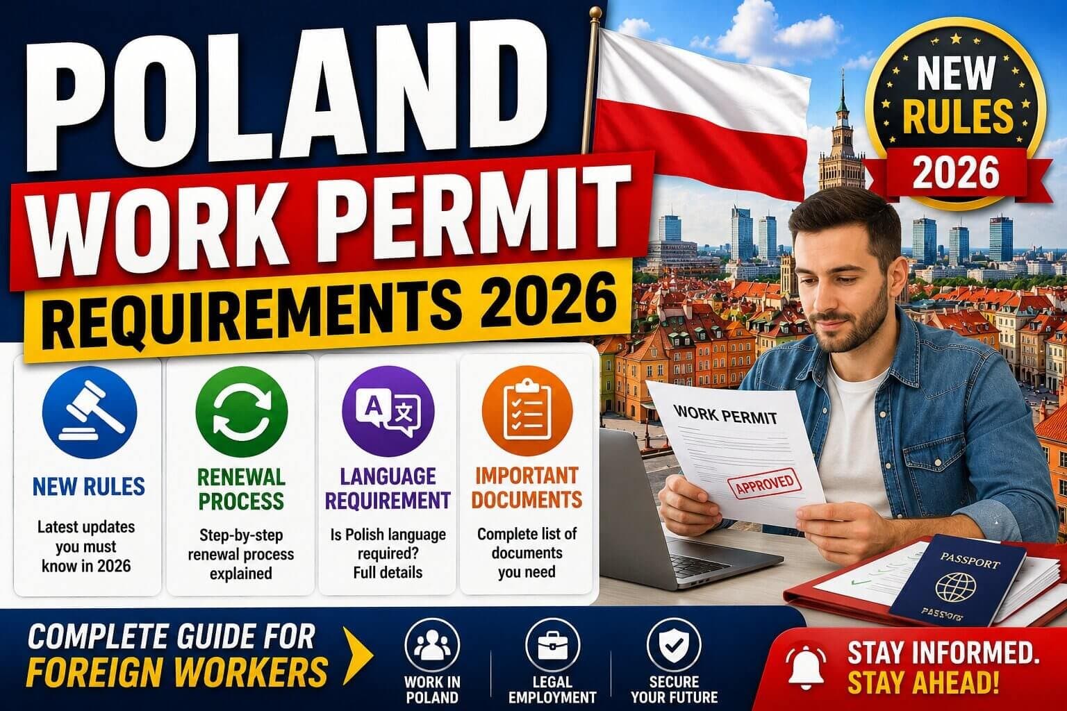Poland Work Permit Requirements 2026 – New Rules, Renewal Process, Language Requirement & Important Documents