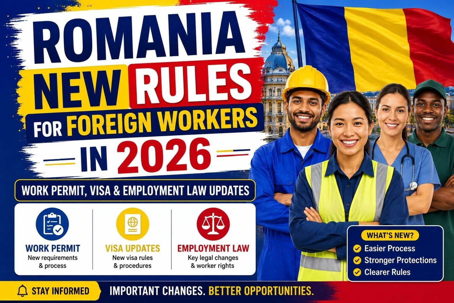 Romania New Rules for Foreign Workers in 2026 – Work Permit, Visa & Employment Law Updates