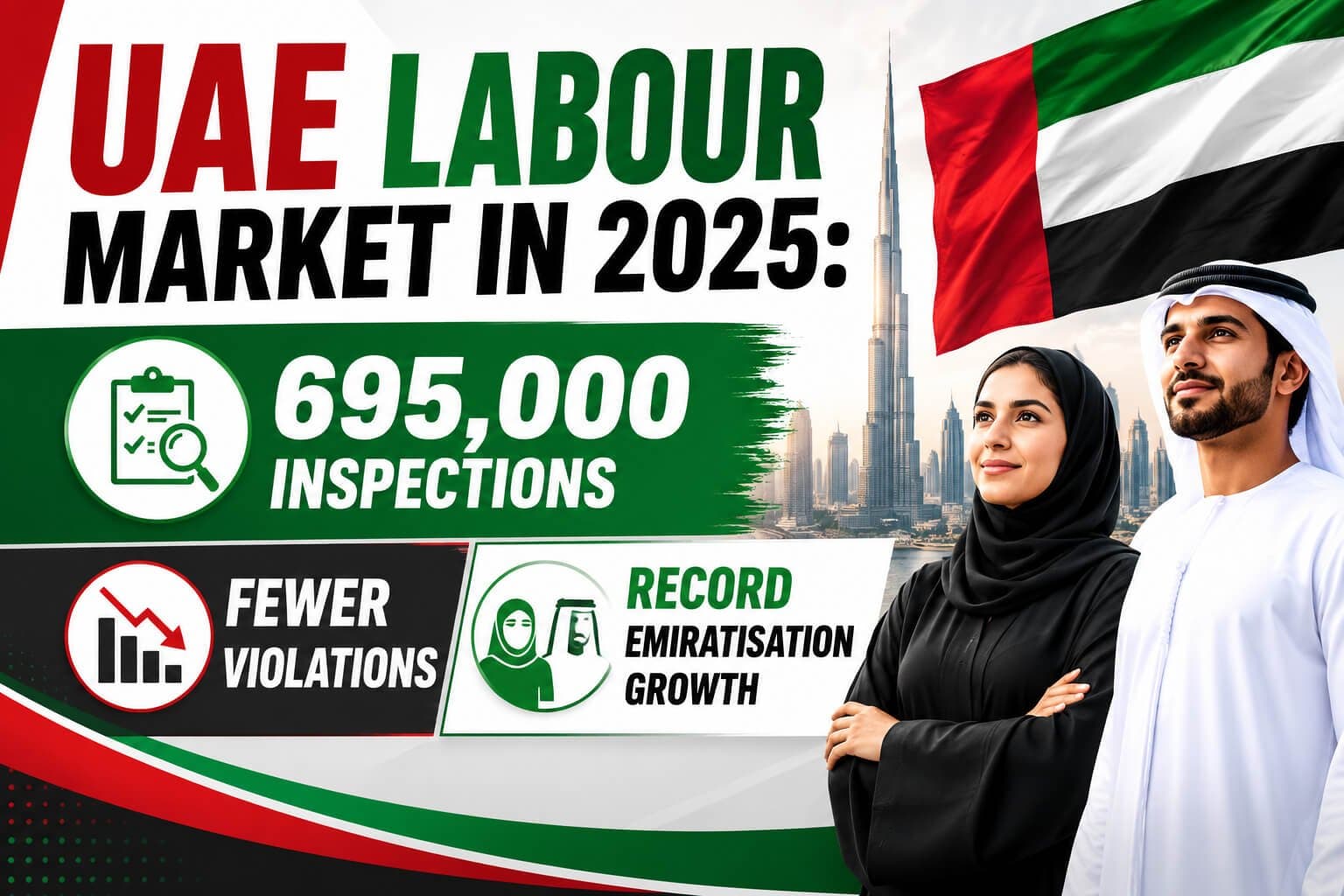UAE Labour Market in 2025: 695,000 Inspections, Fewer Violations and Record Emiratisation Growth