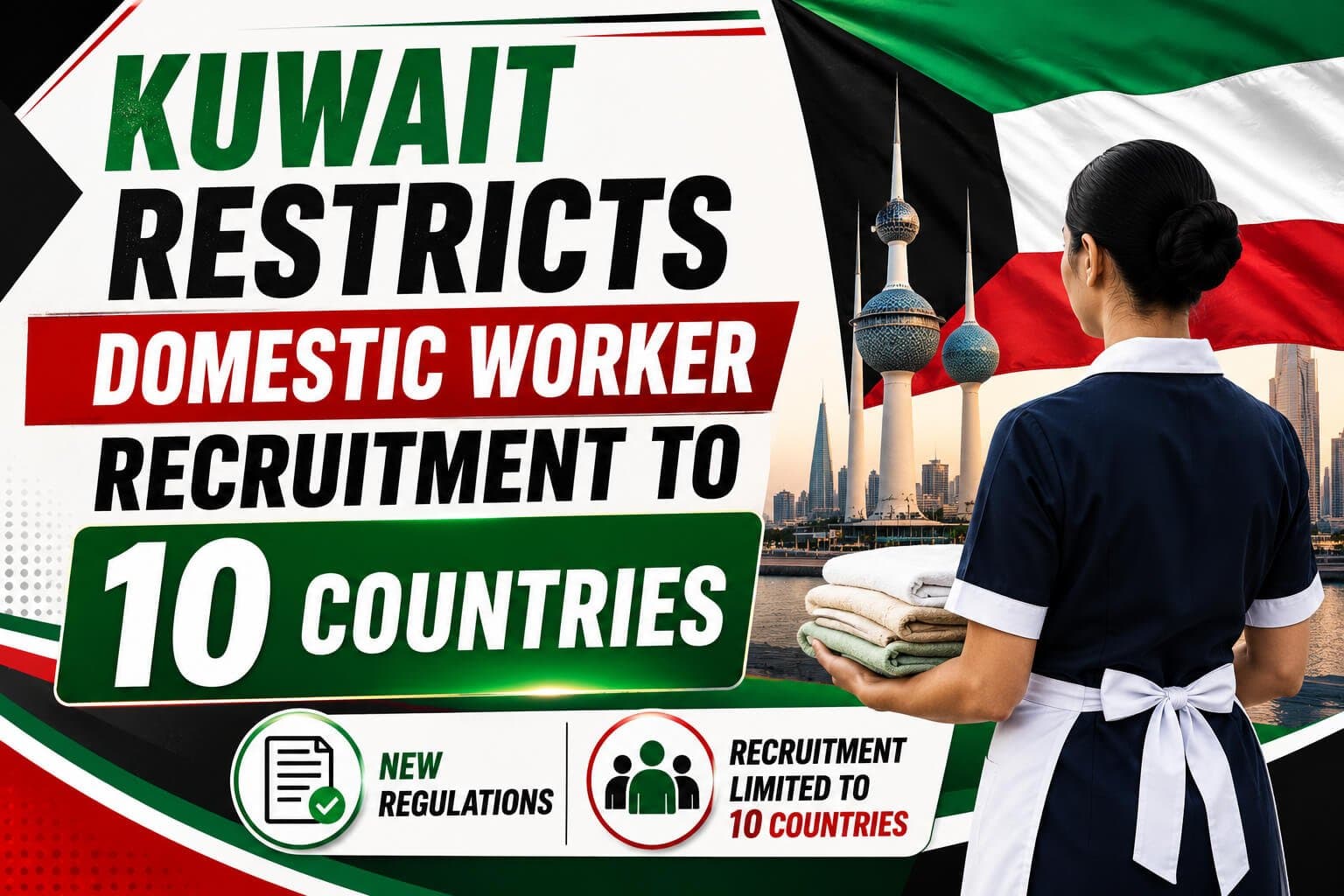Kuwait Restricts Domestic Worker Recruitment to 10 Countries