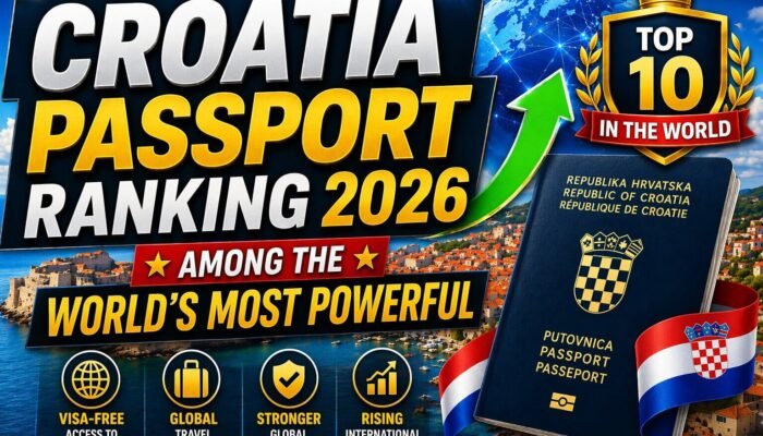 Croatia Passport Ranking 2026 – 8th Most Powerful Passport in the World